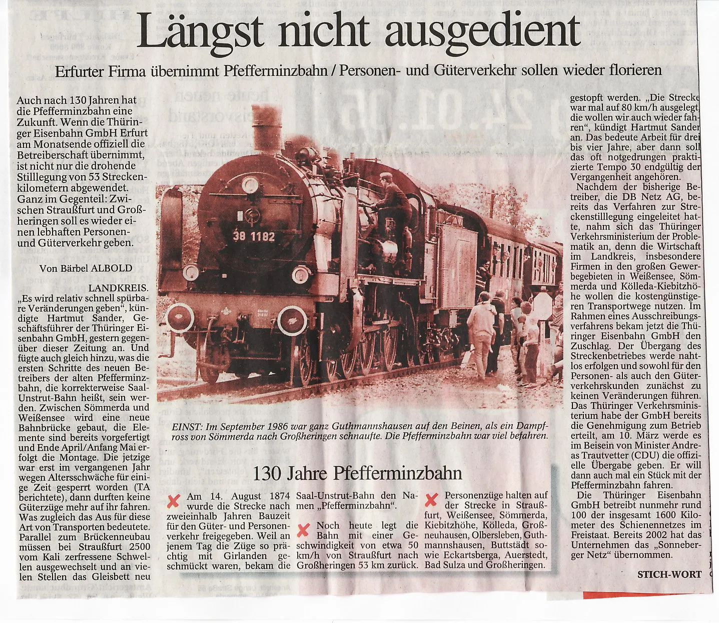 Erfurter Firma übernimmt Pfefferminzbahn