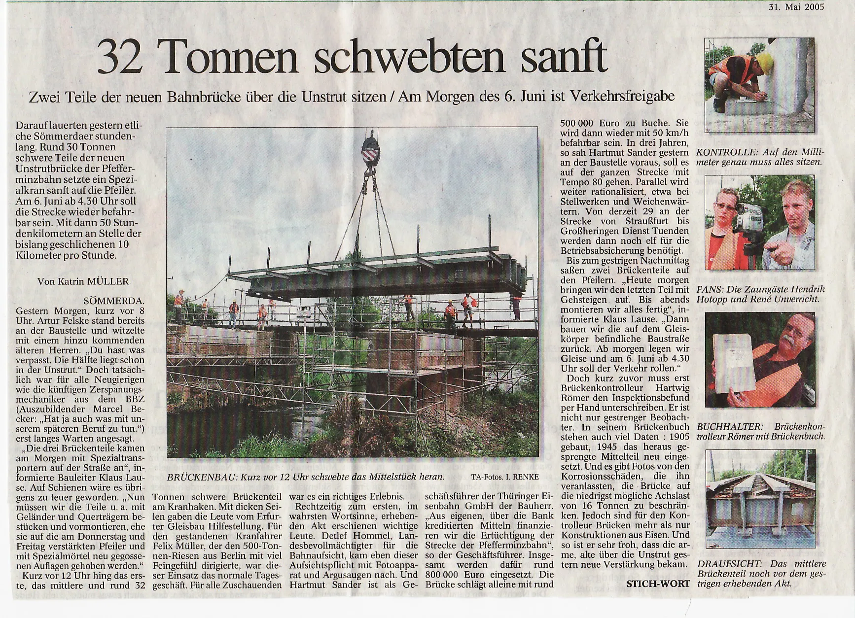 32 Tonnen schwebten sanft